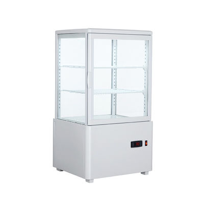 Convenience Store Vertical 4 Flat Glass Countertop Display Chiller