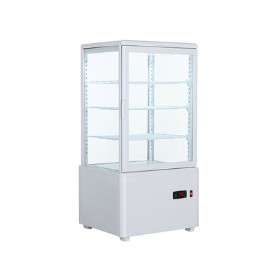 Convenience Store Vertical 4 Flat Glass Countertop Display Chiller