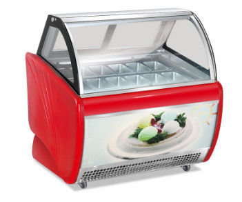 Economical 20 Pans Sliding Door Gelato Display Freezer