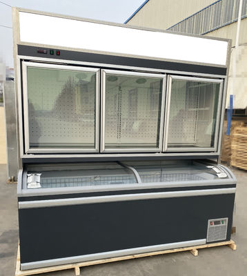 900L Multipurpose Double Glass Door Upright Freezer